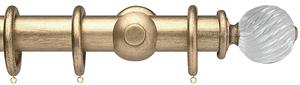 Opus Aria 35mm & 48mm Curtain Pole Pale Gold, Acrylic Twisted
