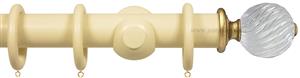 Opus Aria 35mm & 48mm Curtain Pole Old Cream, Acrylic Twisted/Gold