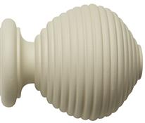Modern Country 45mm, 55mm Ribbed Ball Finial, Pearl