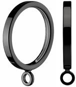 Integra Inspired Kubus 28mm Square Cut Curtain Pole Rings Black Nickel