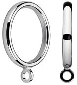 Integra Inspired Classik 28mm Rounded Curtain Pole Rings Chrome