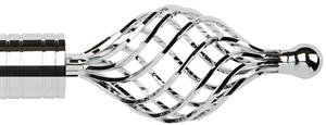 Galleria Metals 35mm Finial Chrome Twisted Cage