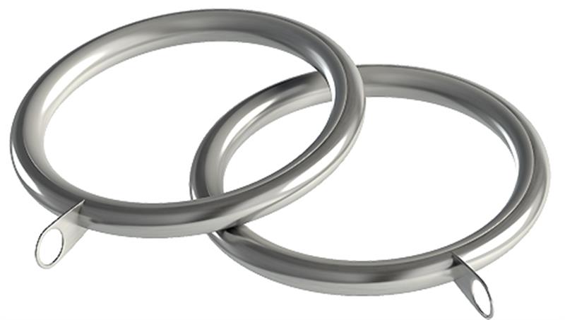 Speedy Standard Lined 28mm Pole Rings, Satin Silver