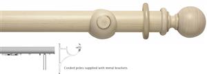 Modern Country 45mm, 55mm Corded Pole, Brushed Cream, Ball