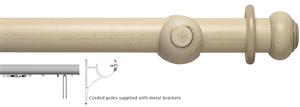 Modern Country 45mm, 55mm Corded Pole, Brushed Cream, Button