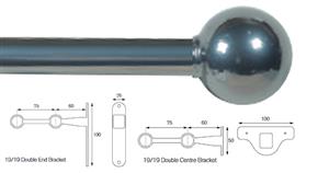 Cameron Fuller 19mm/19mm Double Pole Chrome Ball