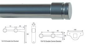 Cameron Fuller 19mm/19mm Double Pole Chrome Collar