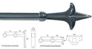 Cameron Fuller 19mm/19mm Double Pole Chrome Spear