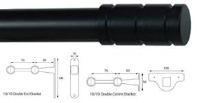 Cameron Fuller 19mm/19mm Double Pole Black Barrel