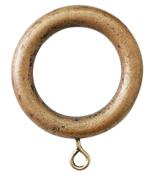 Jones Cathedral 30mm Wood Curtain Rings, Antique Gold