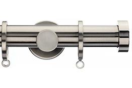 Integra Inspired Lustra 28mm Pole Cylinder Satin Nickel Ronda