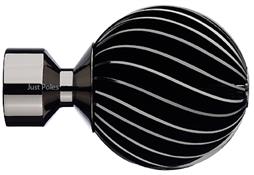 Integra Inspired Lustra 28mm Finial Only Black Nickel Zara Ball