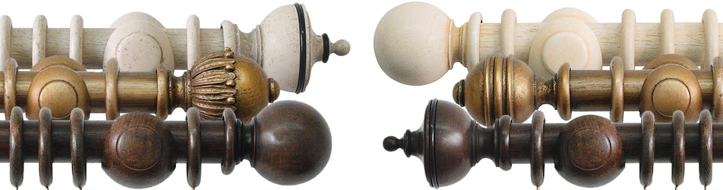 Jones Cathedral 30mm Wood Curtain Poles