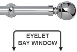 Neo 28mm Eyelet Bay Window Pole Chrome Ball