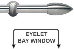 Neo 28mm Eyelet Bay Window Pole Stainless Steel Bullet