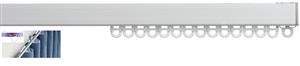Silent Gliss 6870 Hand Drawn Silent Curtain Track Wave Anodised Silver
