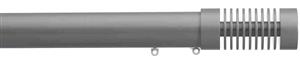 Silent Gliss Metropole 30mm 7610 Slate Grey Groove Cylinder Finial