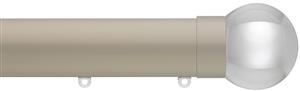 Silent Gliss Metropole 50mm 7620 Taupe Clear Ball Finial