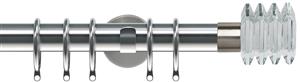 Speedy Poles Apart 28mm Pole Cylinder Satin Silver, Square