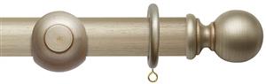 Modern Country 45mm, 55mm Pole, Satin Silver, Ball