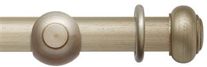 Modern Country 45mm, 55mm Pole, Satin Silver, Button