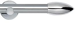 Neo 28mm Eyelet Pole Chrome Cylinder Bullet