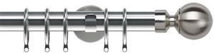 Speedy Poles Apart 28mm Pole Cylinder Satin Silver, Ball