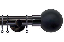 Jones Strand 35mm Pole Black Nickel, Painted Ball, Charcoal