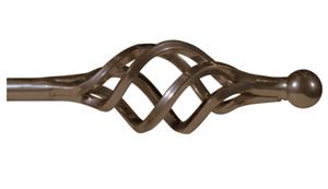 Cameron Fuller 19mm Metal Curtain Pole Bronze Cage