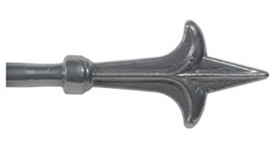 Cameron Fuller 19mm Metal Curtain Pole Pewter Spear