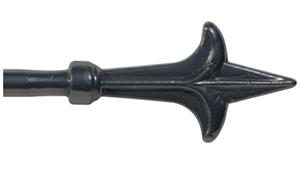 Cameron Fuller 19mm Metal Curtain Pole Graphite Spear