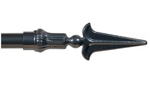 Cameron Fuller 32mm Metal Curtain Pole Graphite Spear