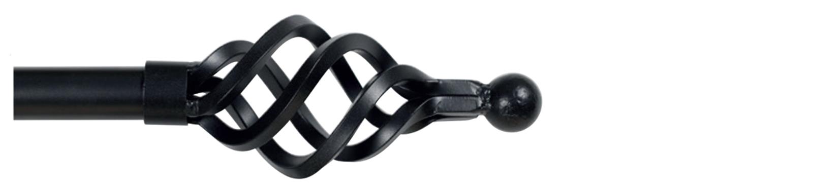 Cameron Fuller 32mm Metal Curtain Pole Black Cage