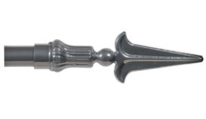 Cameron Fuller 32mm Metal Curtain Pole Pewter Spear