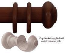 Cameron Fuller 35mm Pole Red Mahogany Button