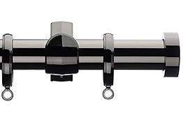 Integra Inspired Lustra 28mm Pole Curvatura Black Nickel, Ronda
