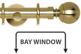 Neo 28mm Bay Window Pole Spun Brass Ball