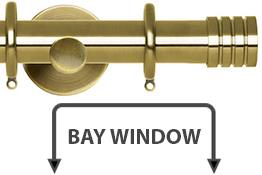 Neo 28mm Bay Window Pole Spun Brass Stud