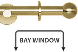 Neo 19mm Bay Window Pole Spun Brass Ball