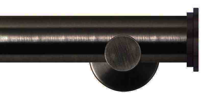 Renaissance Dimensions 28mm Contemporary Eyelet Pole Black Nickel, Fynn Endcap