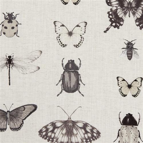 Clarke & Clarke Botanica Papilio Charcoal_Linen Fabric