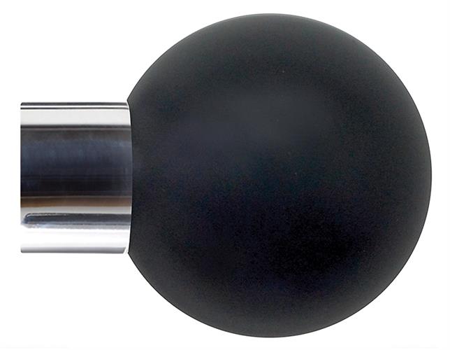Jones Strand 35mm Pole Finial Only Chrome, Charcoal Painted Ball