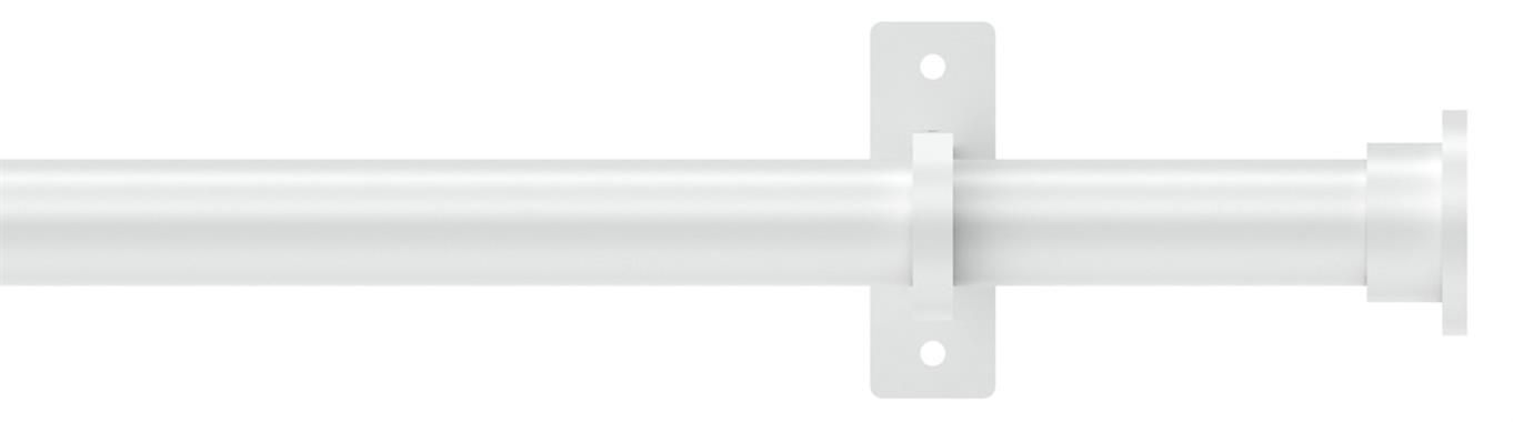 Arc 25mm Eyelet Pole China White, Hammered Disc