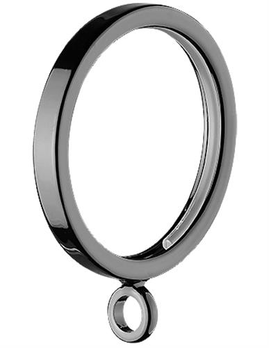 Integra Inspired Eclipse 28mm Kubus Square Cut Curtain Pole Rings Black Gloss