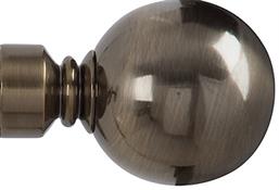 Renaissance Spectrum & Accents 50mm Finial Only, Antique Brass, Plain Ball