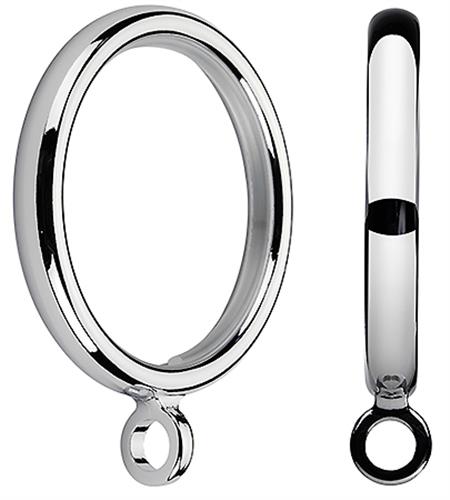 Integra Inspired Allure 35mm Metal Classik Curtain Pole Rings In Chrome
