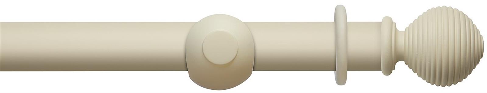Modern Country 45mm, 55mm Pole, Pearl, Ribbed Ball