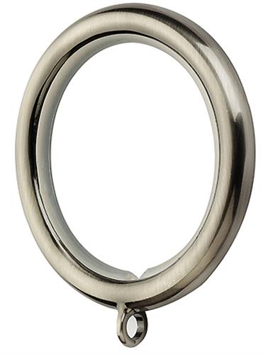 Integra Inspired Allure 35mm Metal Classik Curtain Pole Rings In Brushed Silver