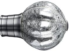 Galleria G2 35mm Finial Brushed SilverBright Silver Pumpkin