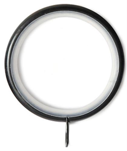 Renaissance Orbit 28mm Metal Curtain Pole Rings, Black